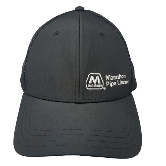 Marathon Pipe Line LLC Snapback Trucker Hat Black OS Adjustable Mesh Back Pukka - Picture 1 of 9